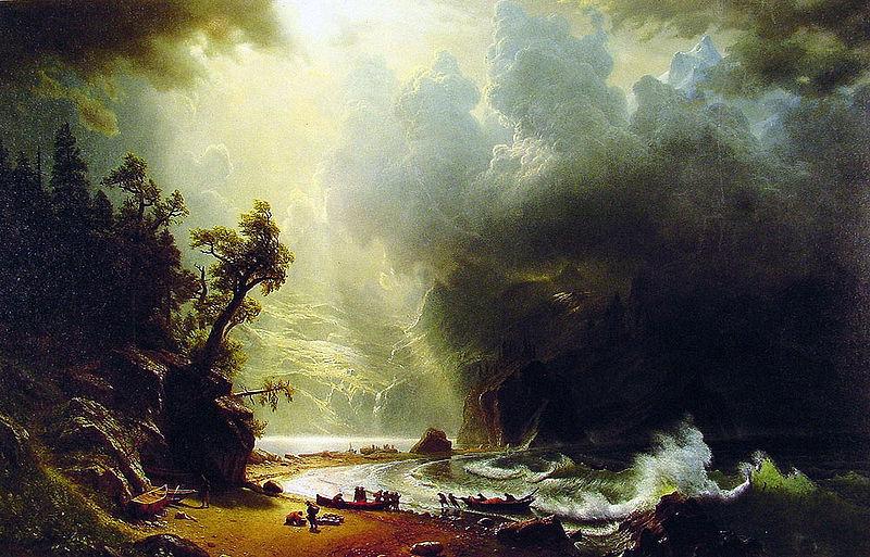 Albert Bierstadt Puget Sound, Pacific Coast oil painting image